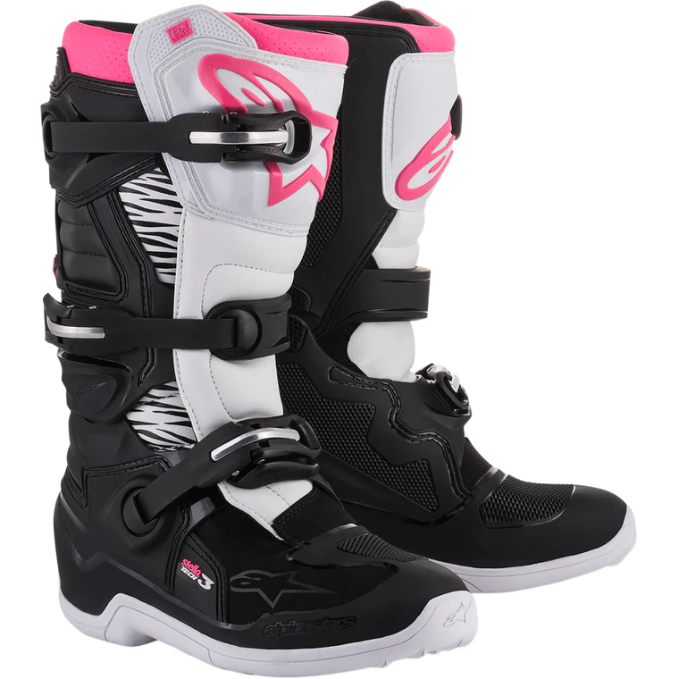 Crosstøvler Alpinestars Stella Tech 3 Svart - Hvit - Rosa