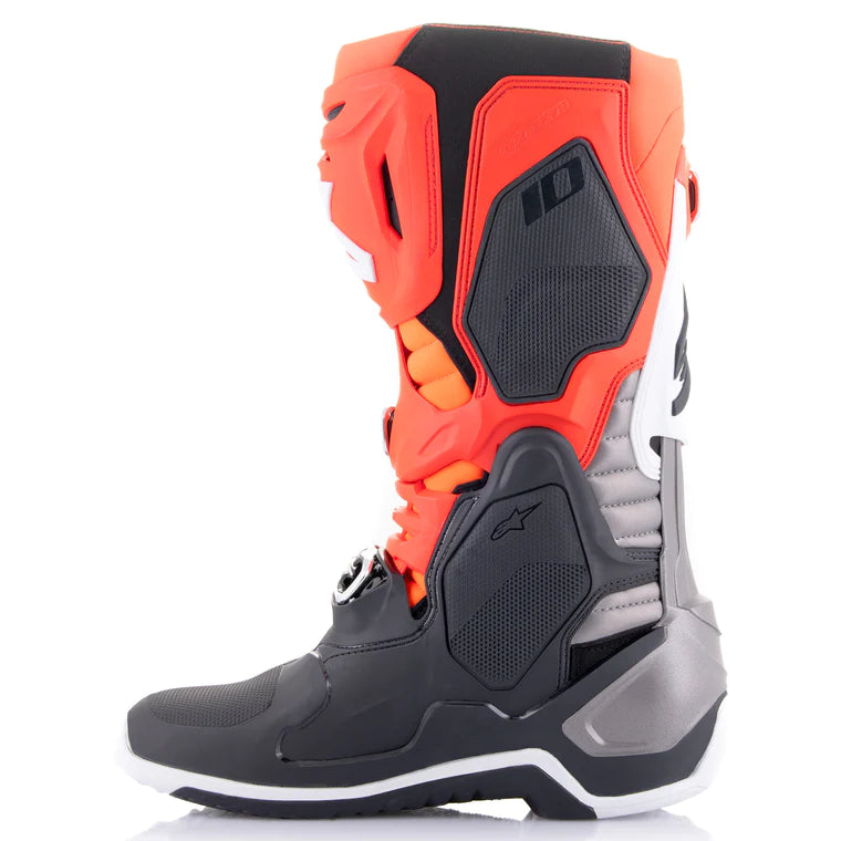 Crosstøvler Alpinestars Tech 10 Svart - Rød - Oransje - Hvit