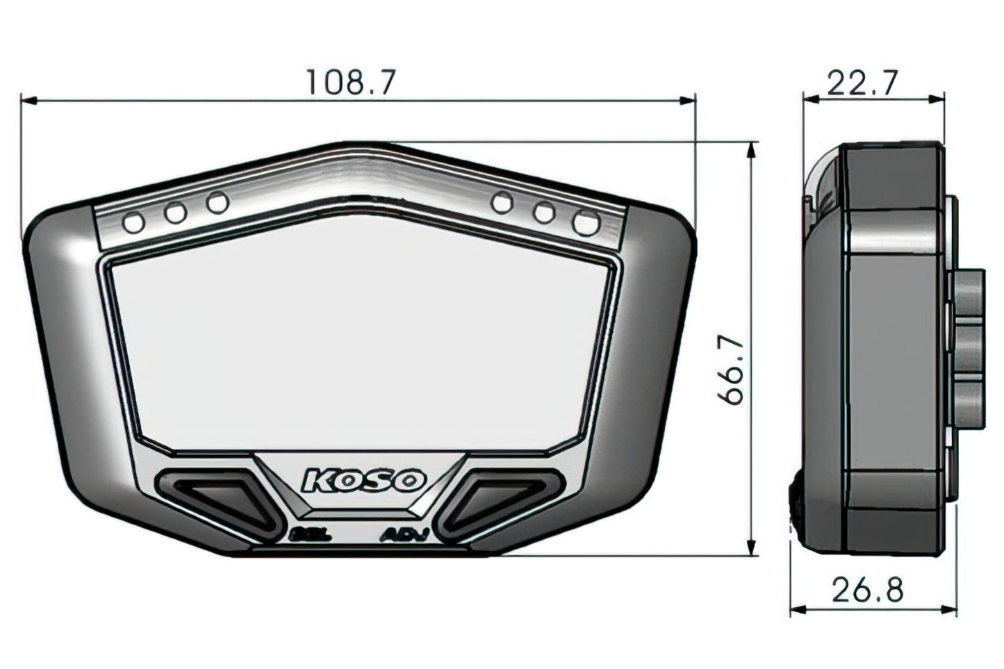 Koso Speedometer DB-02 Off-Road
