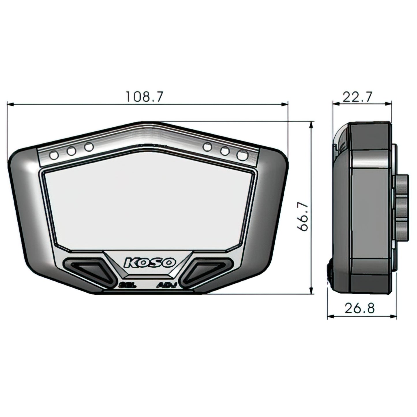 Koso Speedometer DB-02R Street