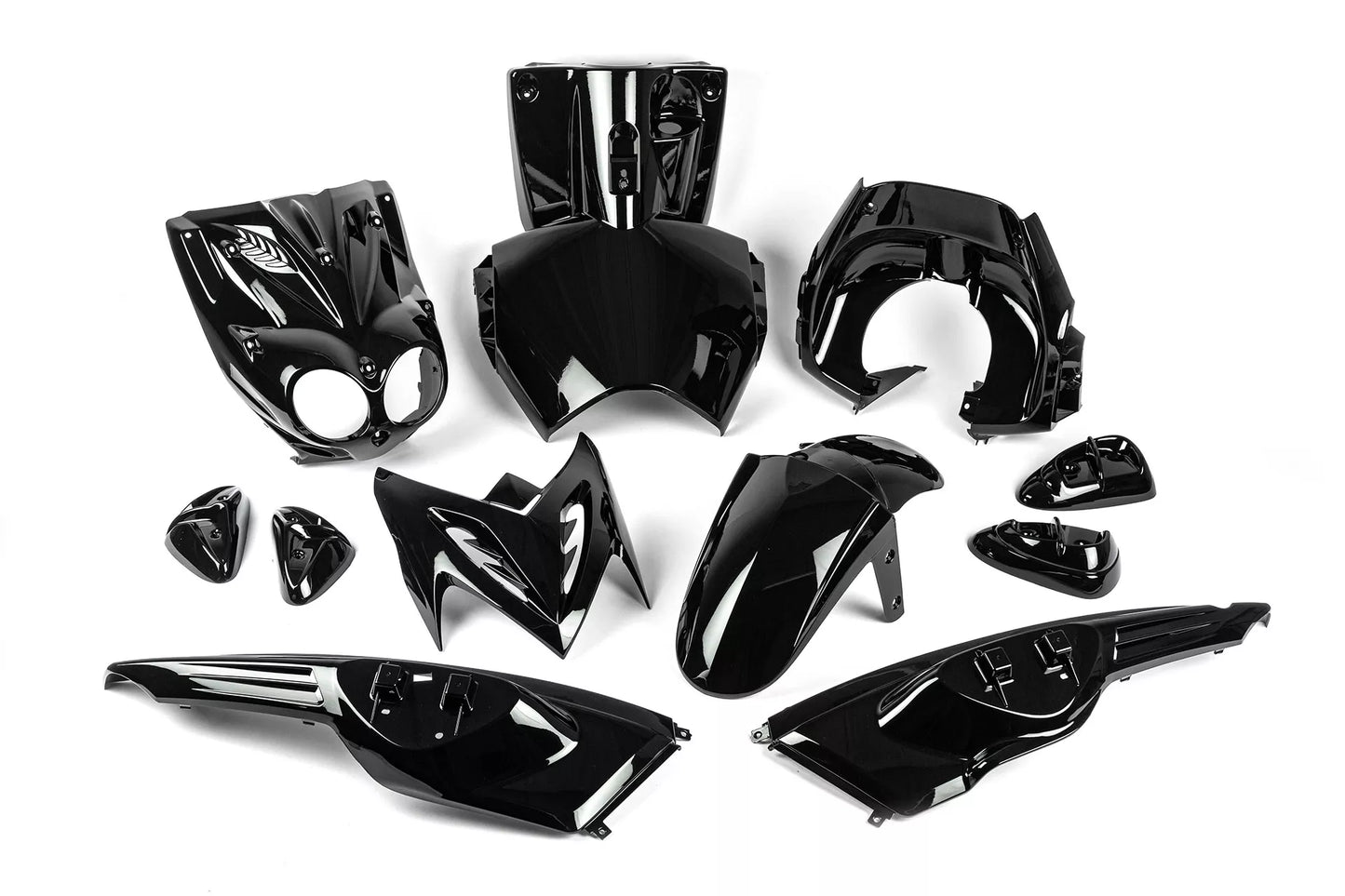 Yamaha Slider / MBK Stunt - Plastikksett Svart (11 deler)