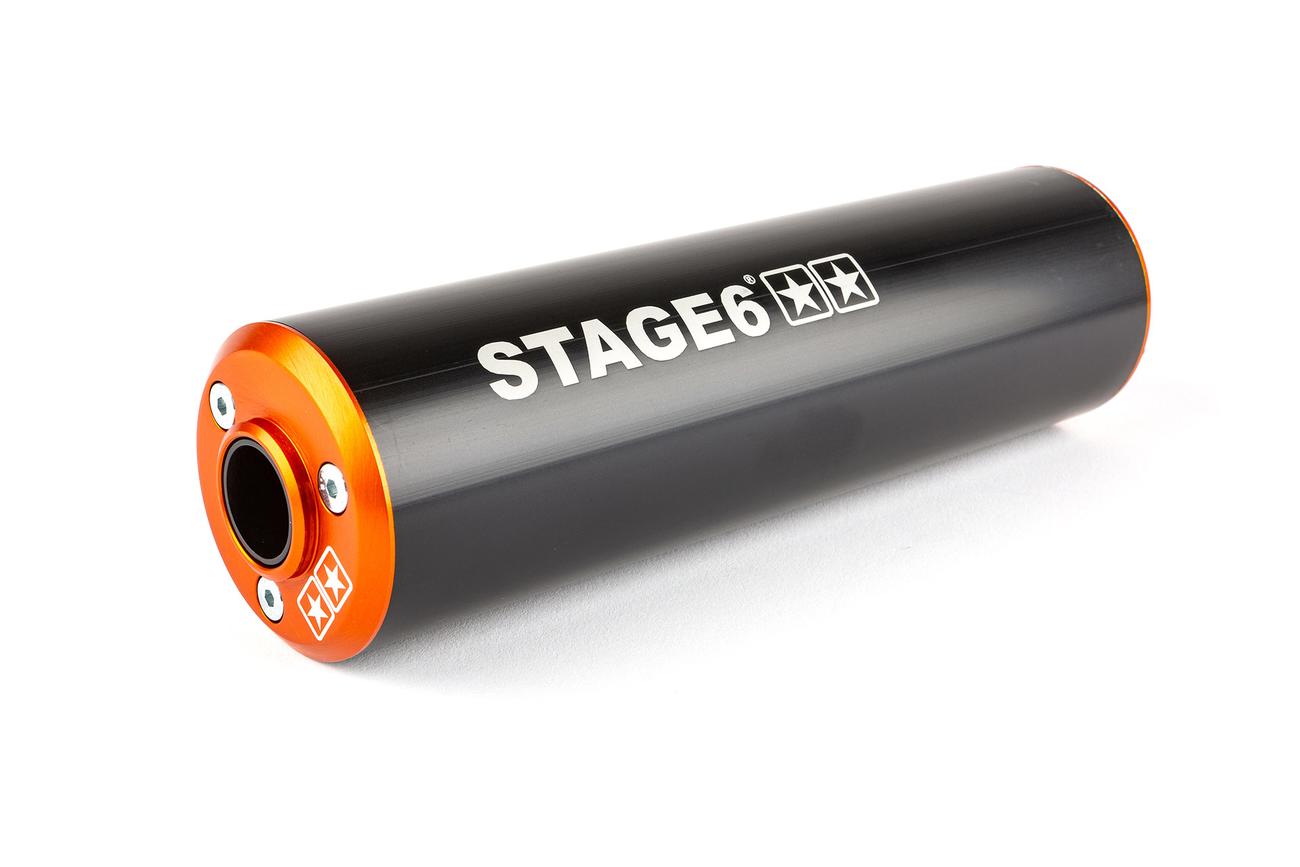 Stage 6 Streetrace 50-70cc Underbody, Chrome - Oransj & Svart - AM6 / Derbi