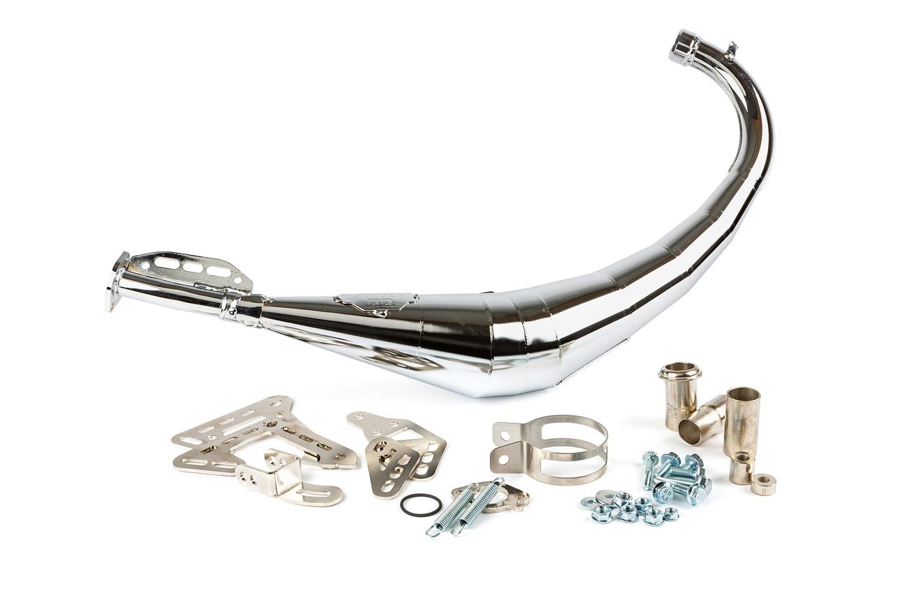 Stage 6 Streetrace 50-70cc Underbody, Chrome - Svart - AM6 / Derbi