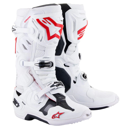 Crosstøvler Alpinestars Tech 10 Supervented Hvit - Lys Rød