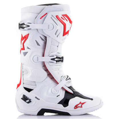 Crosstøvler Alpinestars Tech 10 Supervented Hvit - Lys Rød