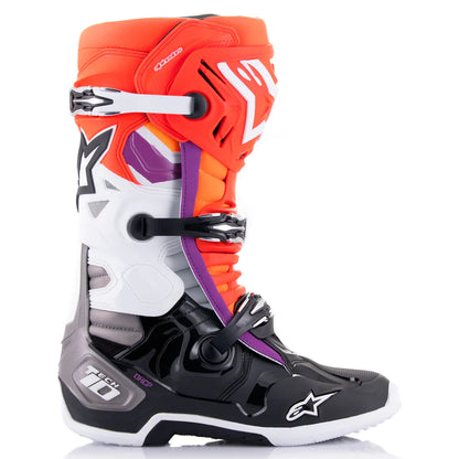 Crosstøvler Alpinestars Tech 10 Svart - Rød - Oransje - Hvit