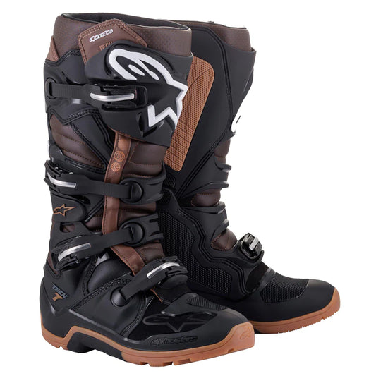 Enduro Støvler Alpinestars Tech 7 Svart - Mørk Brun