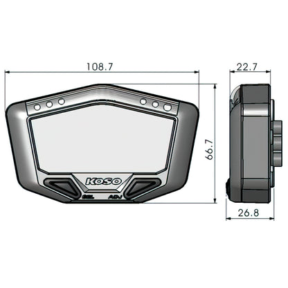 Koso Speedometer DB-02R Street