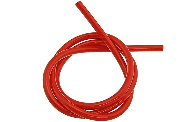 Rød bensinslange med 5mm innvendig diameter