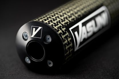 Yasuni R3 eksosanlegg med endestuss i karbon og Kevlar®. Passer Derbi og AM6