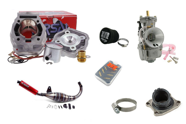 Airsal t6 asso motorkit, 21mm forgasser, mvt underbody, pwk forgasser flatslide, luftfilter, innsug